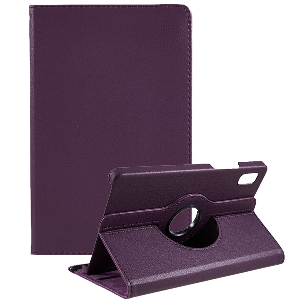 For Lenovo Tab M9 TB-310FU Protective Case 360-Degree Rotating PU Leather Cover with Elastic Band - Purple