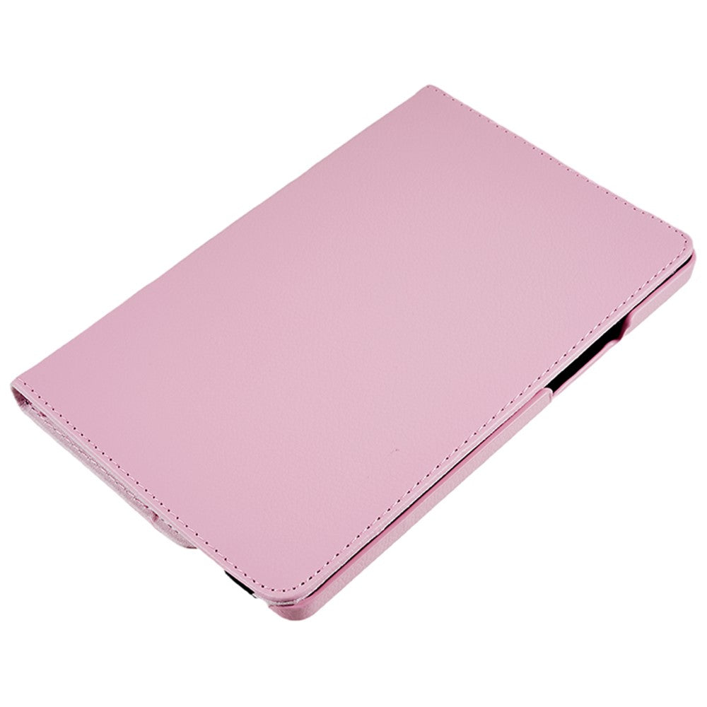For Lenovo Tab M9 TB-310FU Protective Case 360-Degree Rotating PU Leather Cover with Elastic Band - Pink