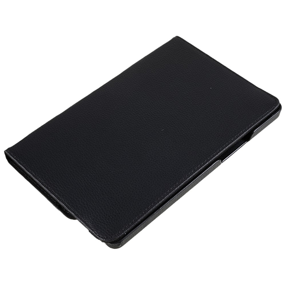 For Lenovo Tab M9 TB-310FU Protective Case 360-Degree Rotating PU Leather Cover with Elastic Band - Black