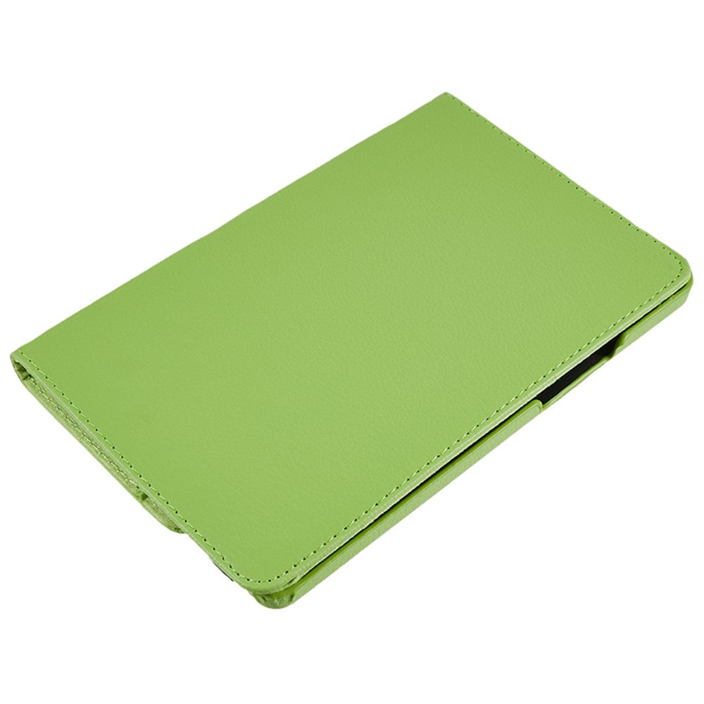 For Lenovo Tab M9 TB-310FU Protective Case 360-Degree Rotating PU Leather Cover with Elastic Band - Green
