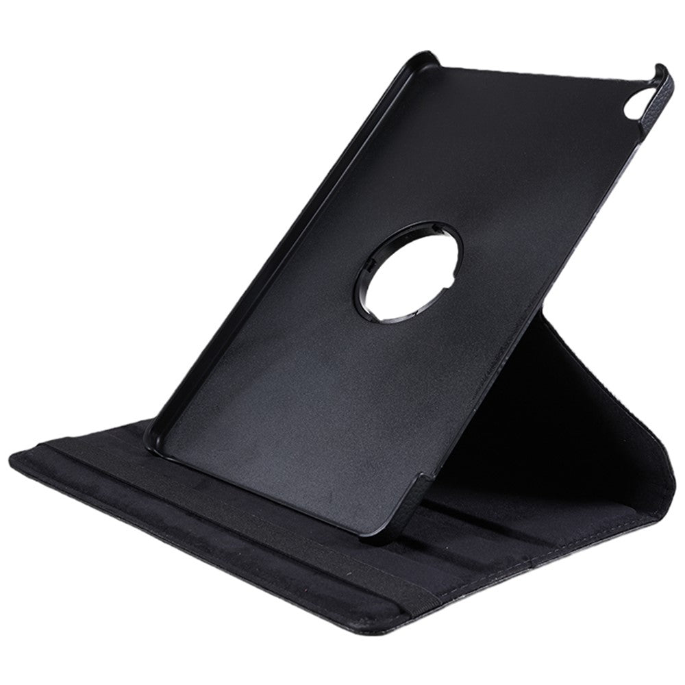 For Lenovo Tab M10 (Gen 3) TB-328FU PU Leather Case 360-Degree Rotating Cover with Elastic Band - Black