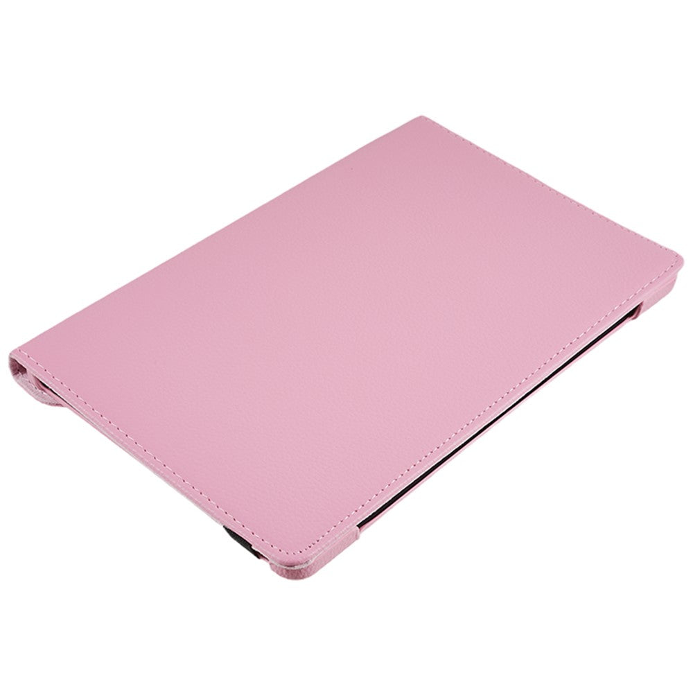 For Lenovo Tab M10 (Gen 3) TB-328FU PU Leather Case 360-Degree Rotating Cover with Elastic Band - Pink