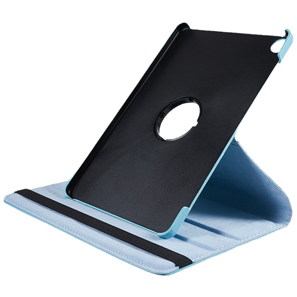 For Lenovo Tab M10 (Gen 3) TB-328FU PU Leather Case 360-Degree Rotating Cover with Elastic Band - Baby Blue