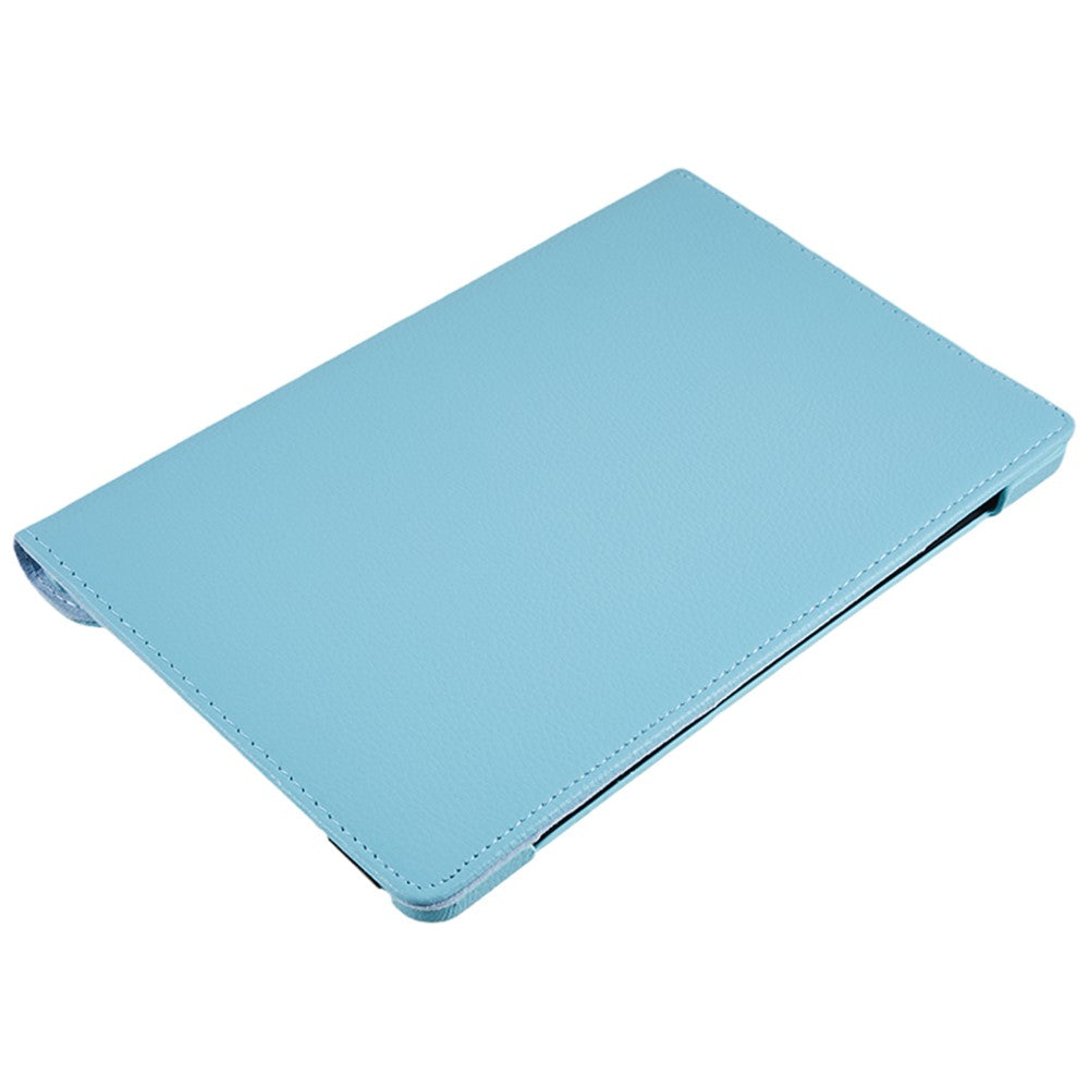 For Lenovo Tab M10 (Gen 3) TB-328FU PU Leather Case 360-Degree Rotating Cover with Elastic Band - Baby Blue
