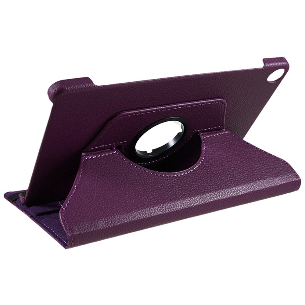 For Lenovo Tab M10 (Gen 3) TB-328FU PU Leather Case 360-Degree Rotating Cover with Elastic Band - Purple