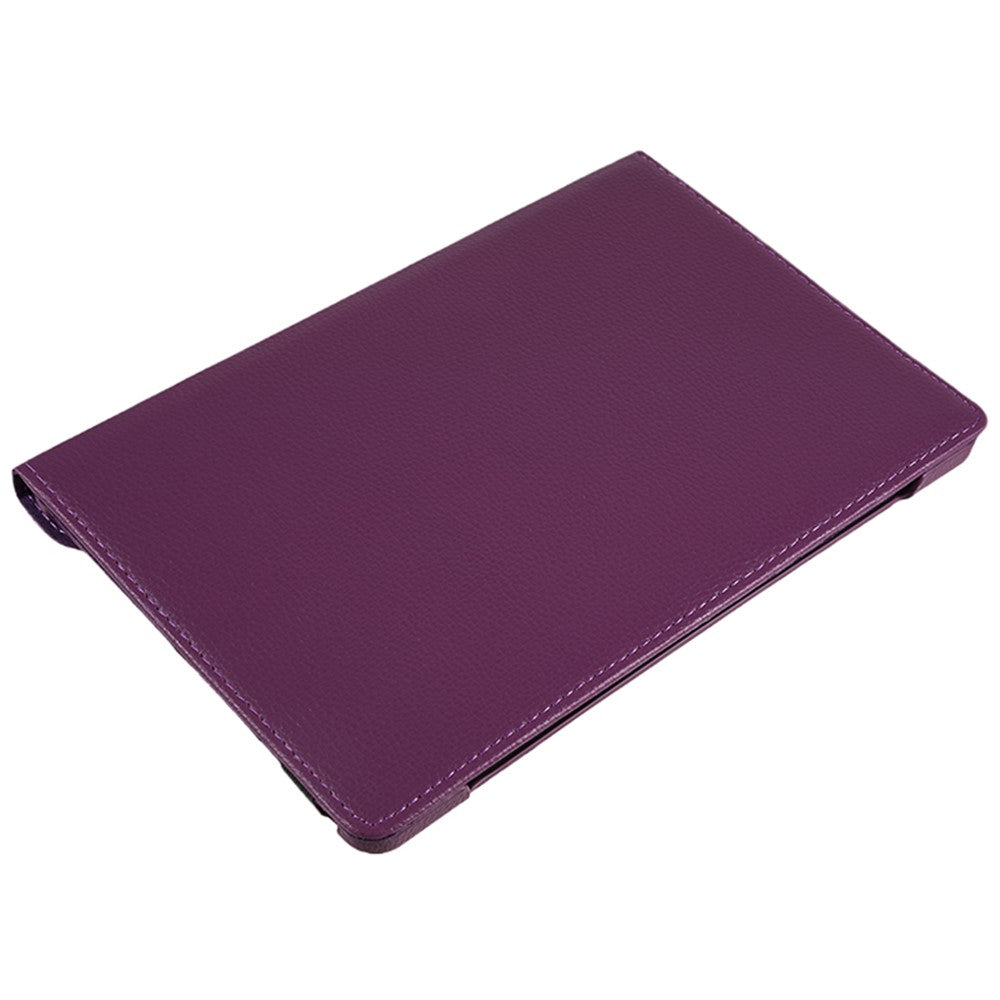 For Lenovo Tab M10 (Gen 3) TB-328FU PU Leather Case 360-Degree Rotating Cover with Elastic Band - Purple