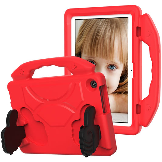 For Lenovo Tab M10 (Gen 3) EVA Tablet Case Foldable Thumb Kickstand Handle Grip Tablet Cover - Red