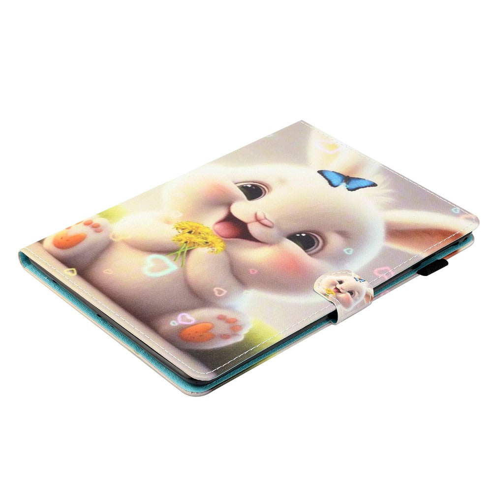For Lenovo Tab M10 Plus X606F / Tab M10 FHD PU Leather Tablet Cover Pattern Printing Shockproof Case - Rabbit