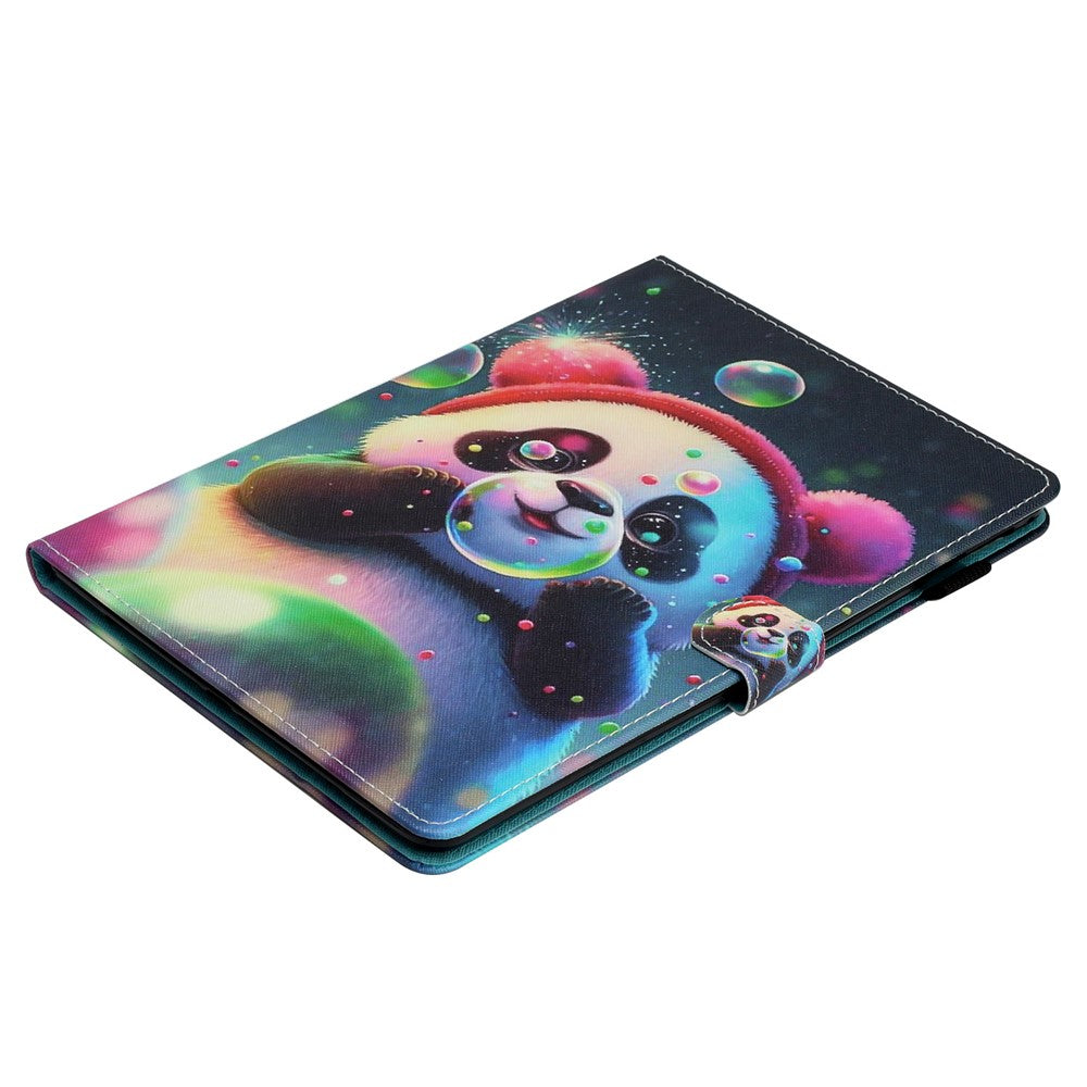 For Lenovo Tab M10 Plus X606F / Tab M10 FHD PU Leather Tablet Cover Pattern Printing Shockproof Case - Panda