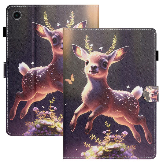 For Lenovo Tab M10 Plus X606F / Tab M10 FHD PU Leather Tablet Cover Pattern Printing Shockproof Case - Deer