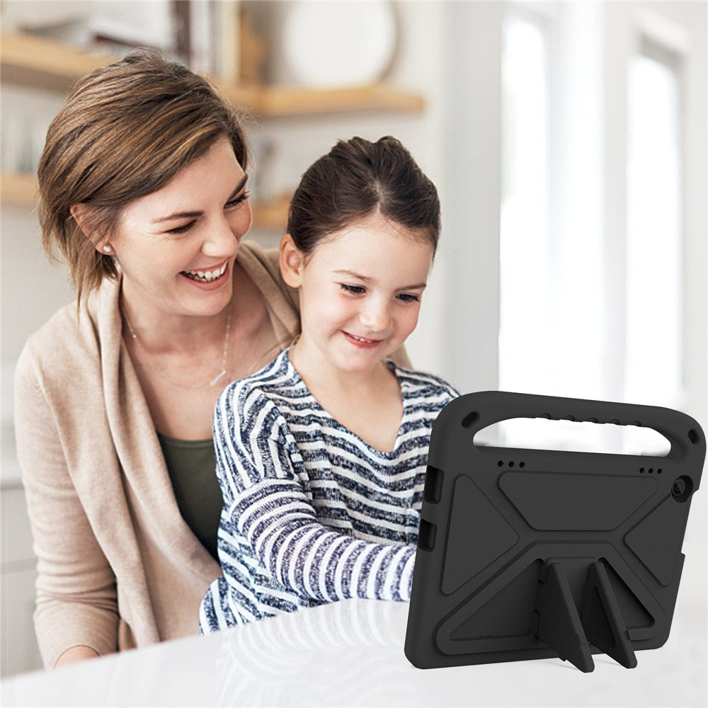 For Lenovo Tab M10 (Gen 3) Tab-328F Kickstand Tablet Case Hand Grip Anti-Drop EVA Tablet Cover - Black