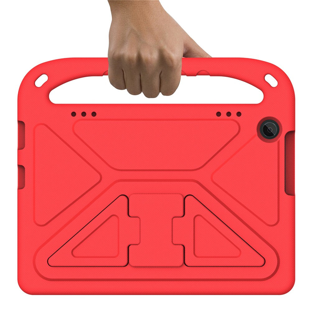 For Lenovo Tab M10 (Gen 3) Tab-328F Kickstand Tablet Case Hand Grip Anti-Drop EVA Tablet Cover - Red