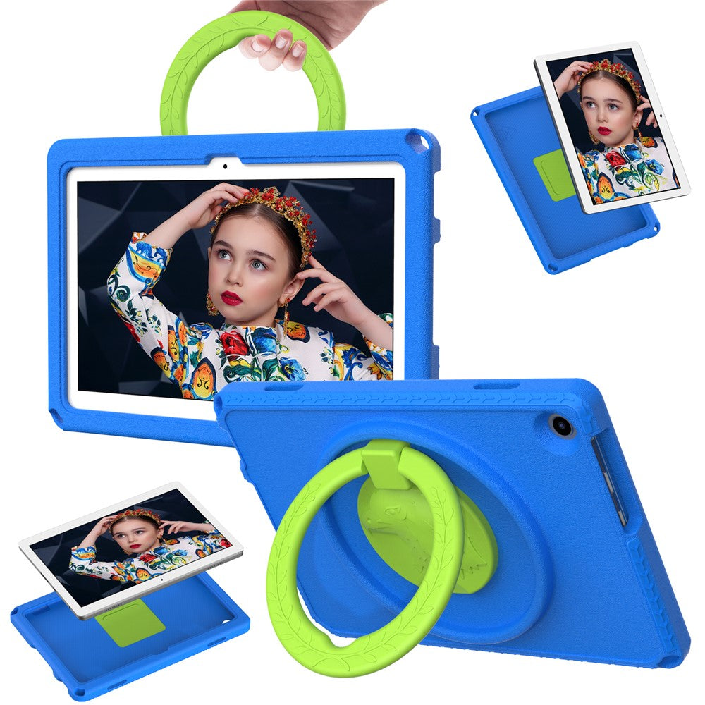For Lenovo Tab M10 (Gen 3) Hand Grip Kickstand Tablet Case Anti-drop EVA+PC Tablet Cover - Blue