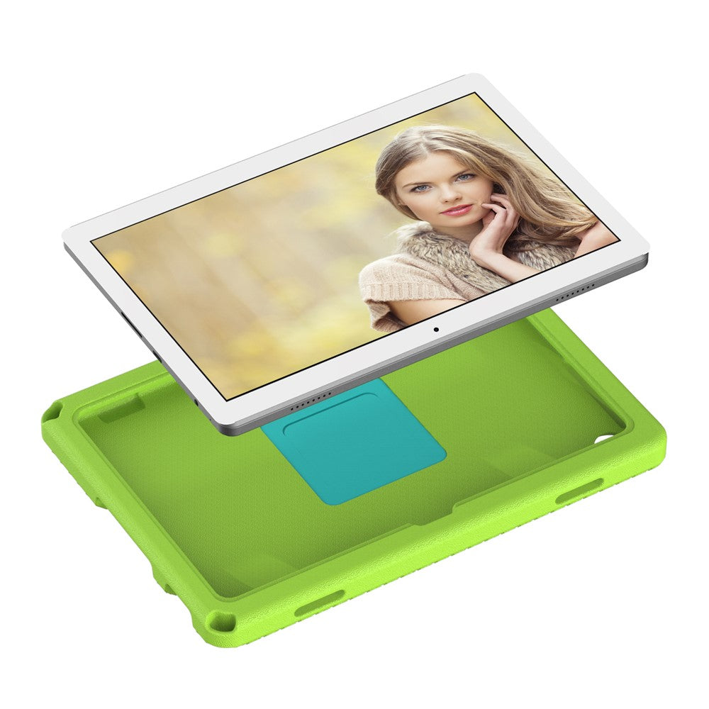 For Lenovo Tab M10 (Gen 3) Hand Grip Kickstand Tablet Case Anti-drop EVA+PC Tablet Cover - Green