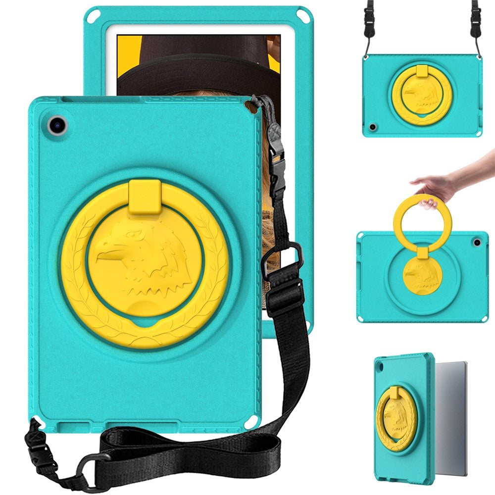 For Lenovo Tab M10 (Gen 3) Hand Grip Kickstand Tablet Case Anti-drop EVA+PC Tablet Cover - Light Green