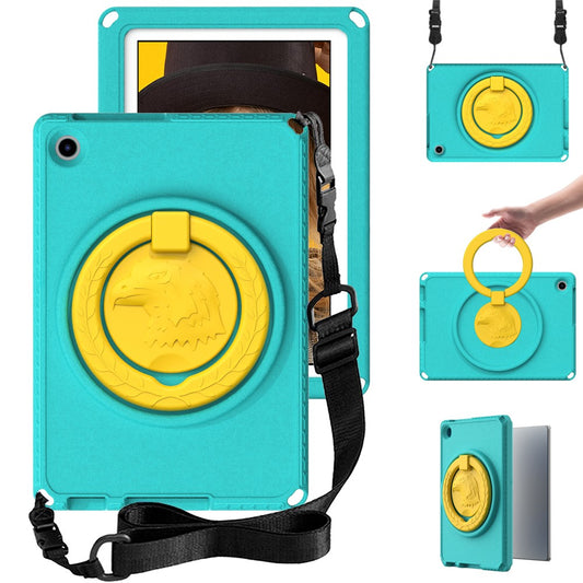 For Lenovo Tab M10 (Gen 3) Hand Grip Kickstand Tablet Case Anti-drop EVA+PC Tablet Cover - Light Green