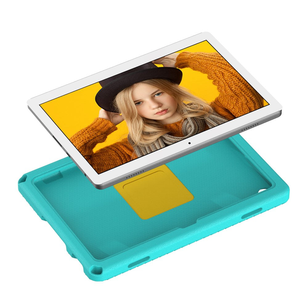 For Lenovo Tab M10 (Gen 3) Hand Grip Kickstand Tablet Case Anti-drop EVA+PC Tablet Cover - Light Green