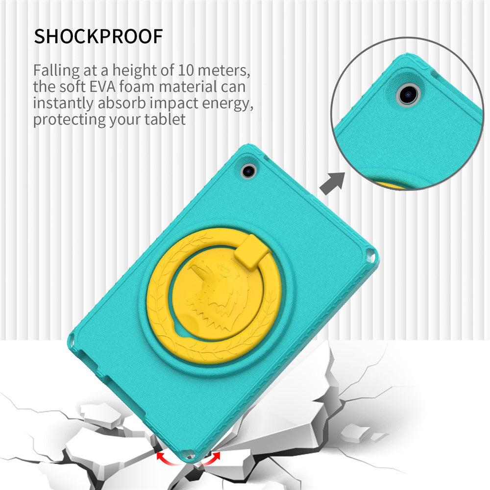For Lenovo Tab M10 (Gen 3) Hand Grip Kickstand Tablet Case Anti-drop EVA+PC Tablet Cover - Light Green