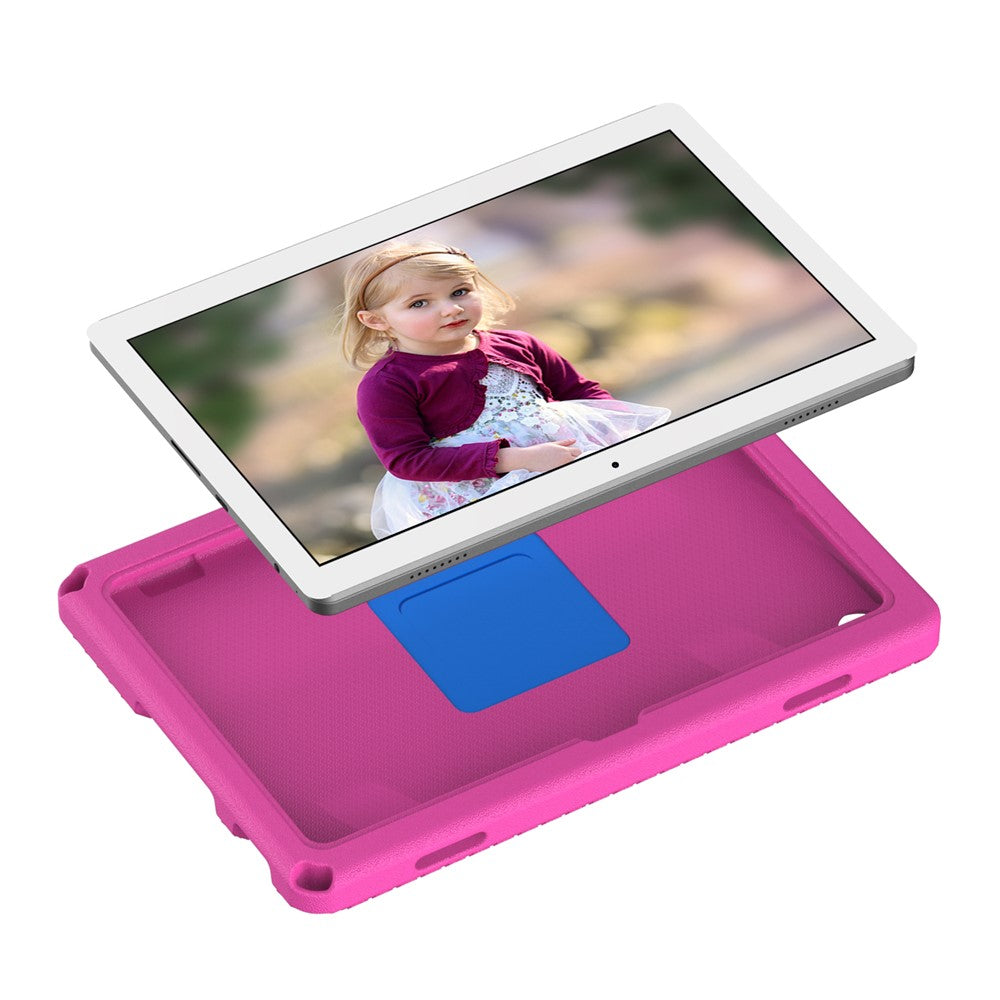 For Lenovo Tab M10 (Gen 3) Hand Grip Kickstand Tablet Case Anti-drop EVA+PC Tablet Cover - Rose