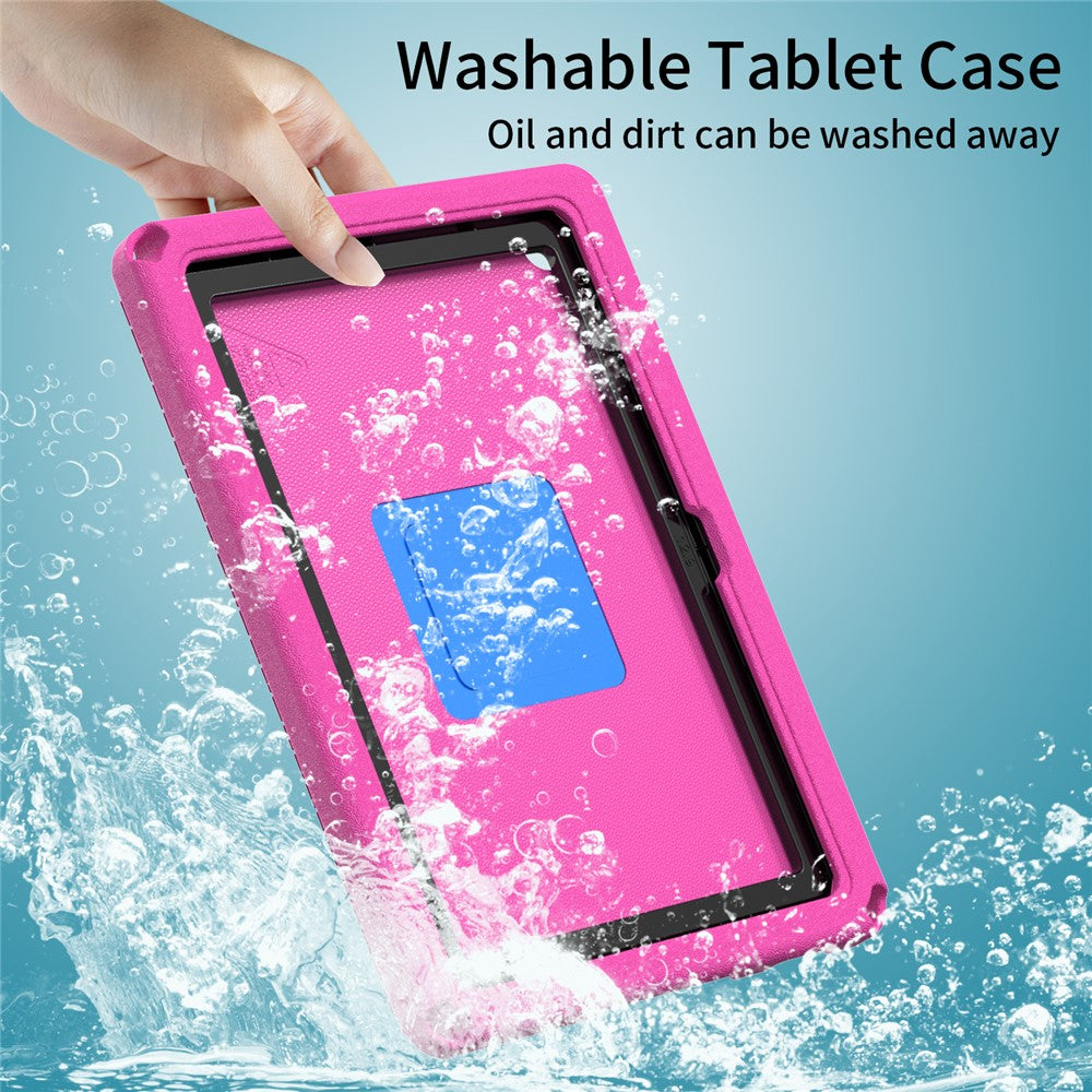 For Lenovo Tab M10 (Gen 3) Hand Grip Kickstand Tablet Case Anti-drop EVA+PC Tablet Cover - Rose