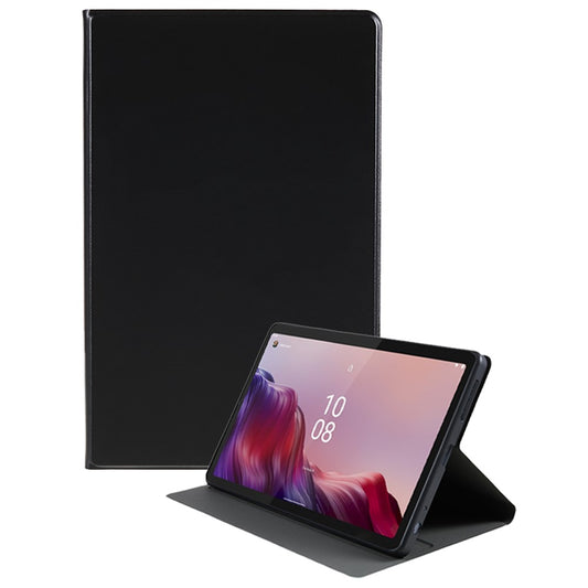 For Lenovo Tab M9 PU Leather Tablet Case Foldable Stand Protective Tablet Cover - Black