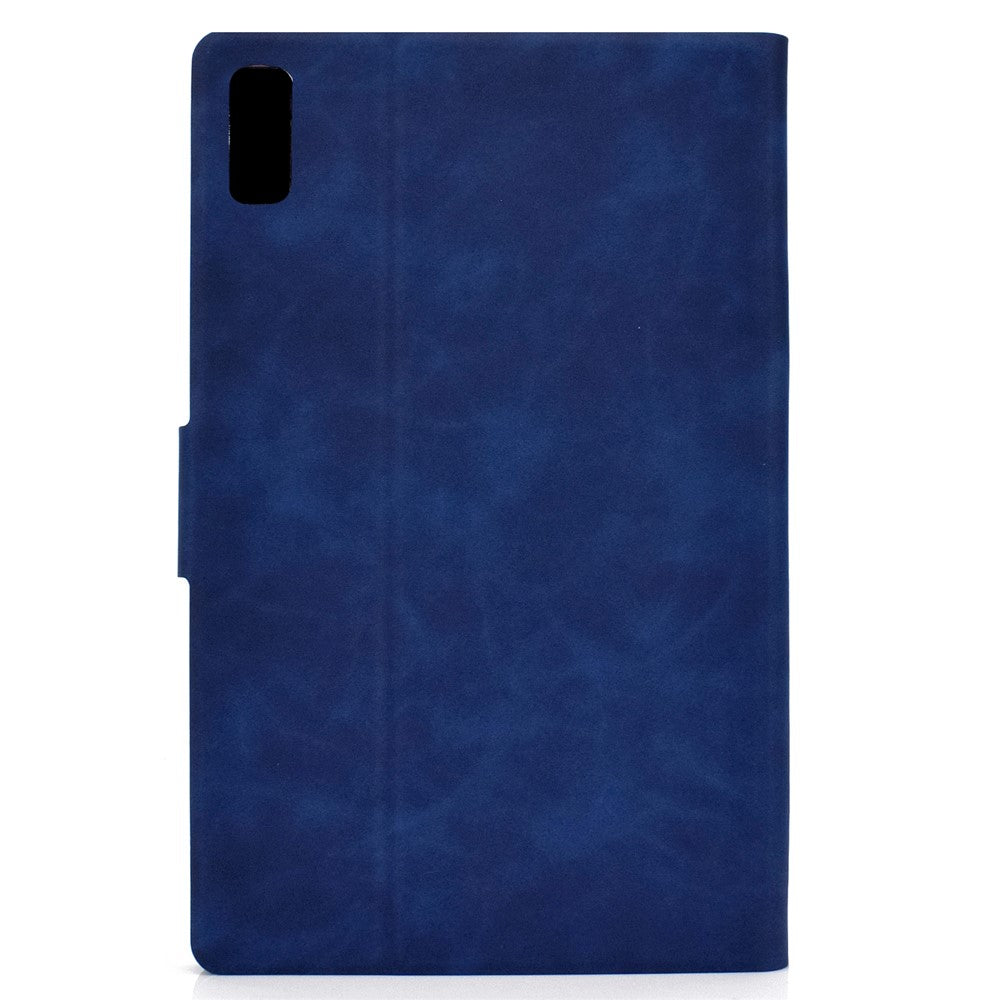 For Lenovo Tab M9 TB-310FU PU Leather Tablet Case A7 Cowhide Texture Protective Cover with Card Holder - Blue