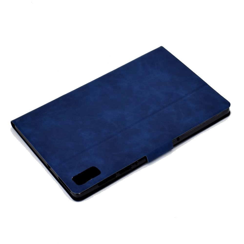For Lenovo Tab M9 TB-310FU PU Leather Tablet Case A7 Cowhide Texture Protective Cover with Card Holder - Blue