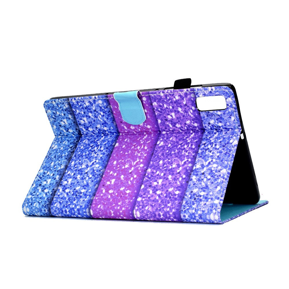 For Lenovo Tab M9 TB-310FU A1 Pattern Printing Folio Cover PU Leather Stand Card Slot Tablet Case - Colorful Quicksand