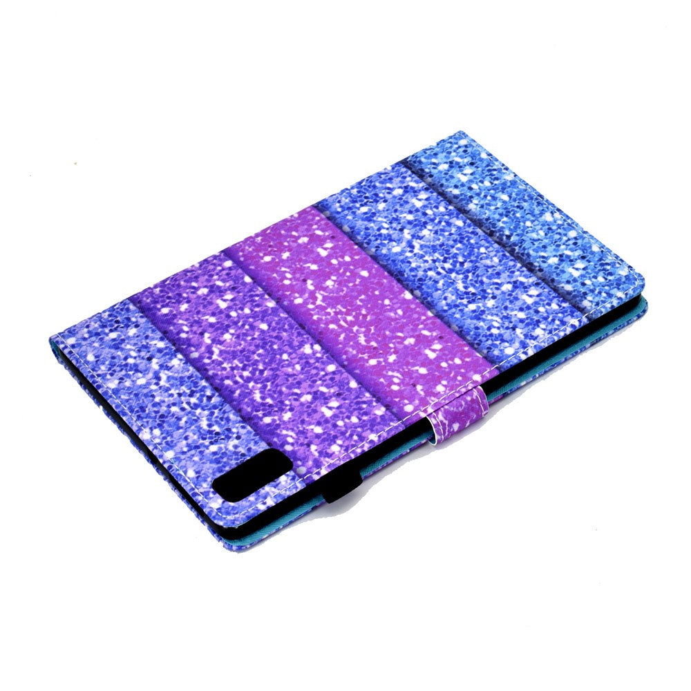 For Lenovo Tab M9 TB-310FU A1 Pattern Printing Folio Cover PU Leather Stand Card Slot Tablet Case - Colorful Quicksand