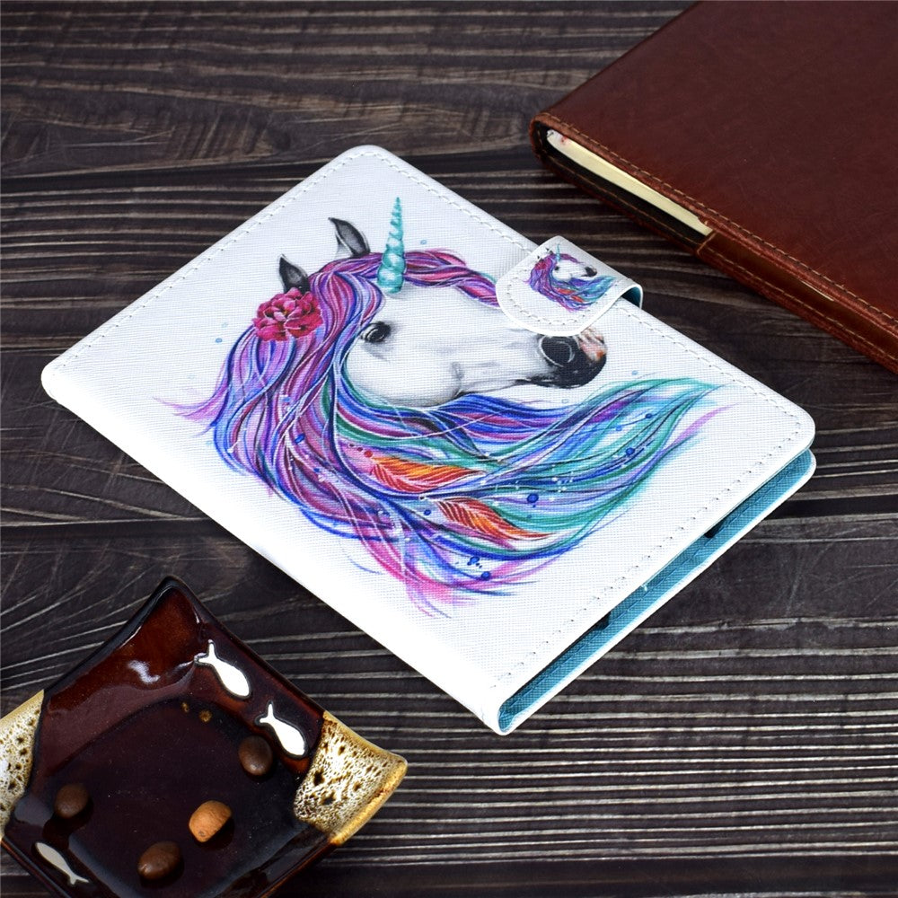 For Lenovo Tab M9 TB-310FU PU Leather Tablet Case A2 Pattern Printing Stand Card Slot Cover - Horse