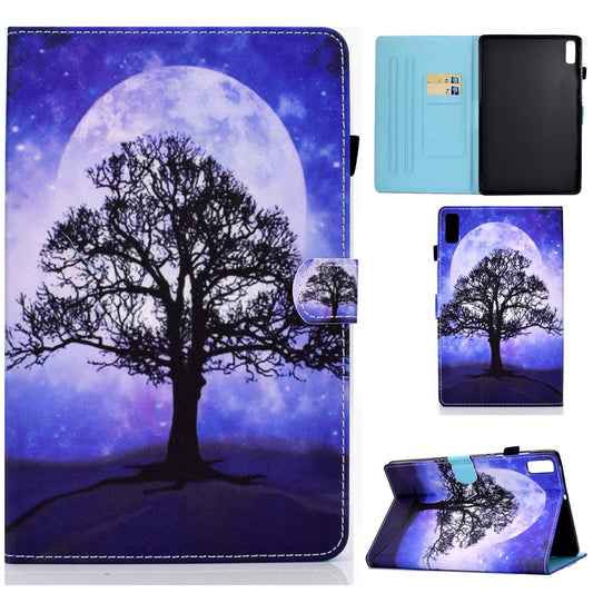 For Lenovo Tab M9 TB-310FU PU Leather Tablet Case A2 Pattern Printing Stand Card Slot Cover - Life Tree