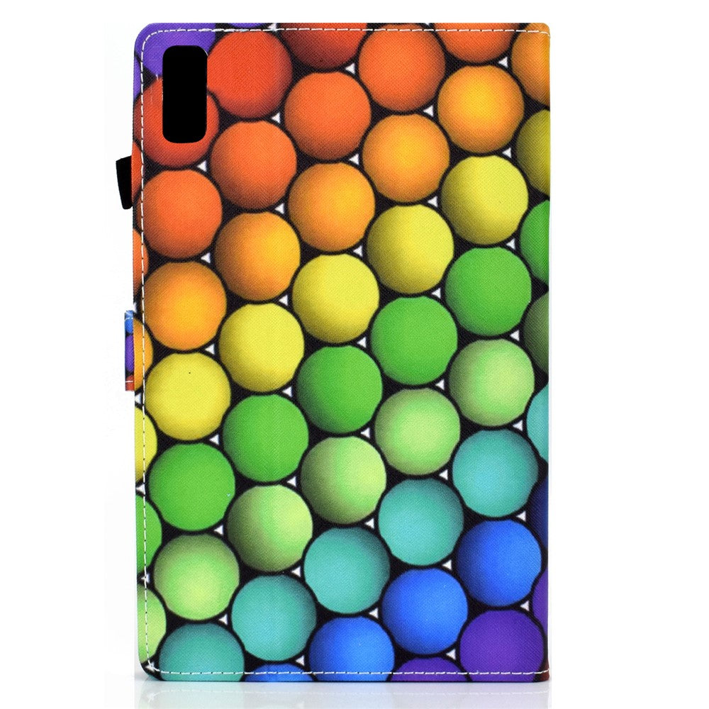 For Lenovo Tab M9 TB-310FU PU Leather Tablet Case A2 Pattern Printing Stand Card Slot Cover - Colorful Circles