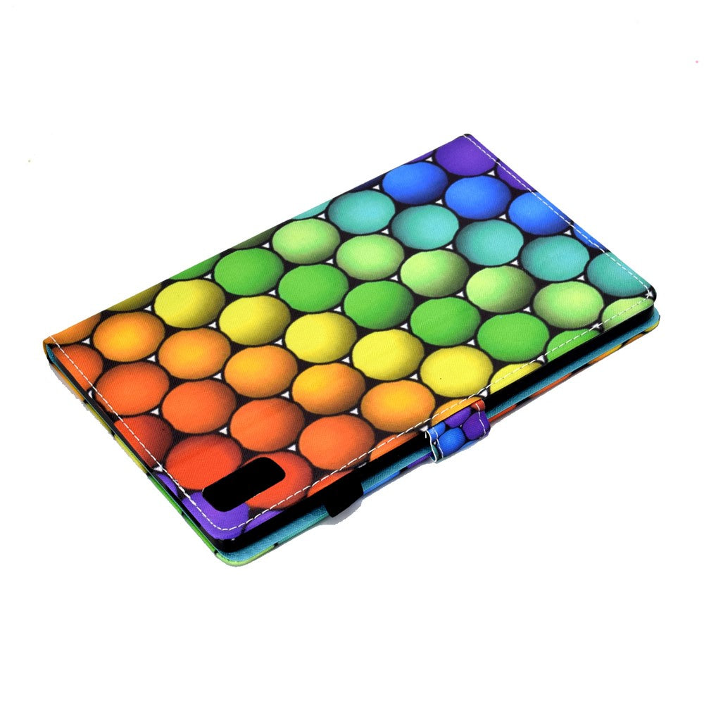 For Lenovo Tab M9 TB-310FU PU Leather Tablet Case A2 Pattern Printing Stand Card Slot Cover - Colorful Circles
