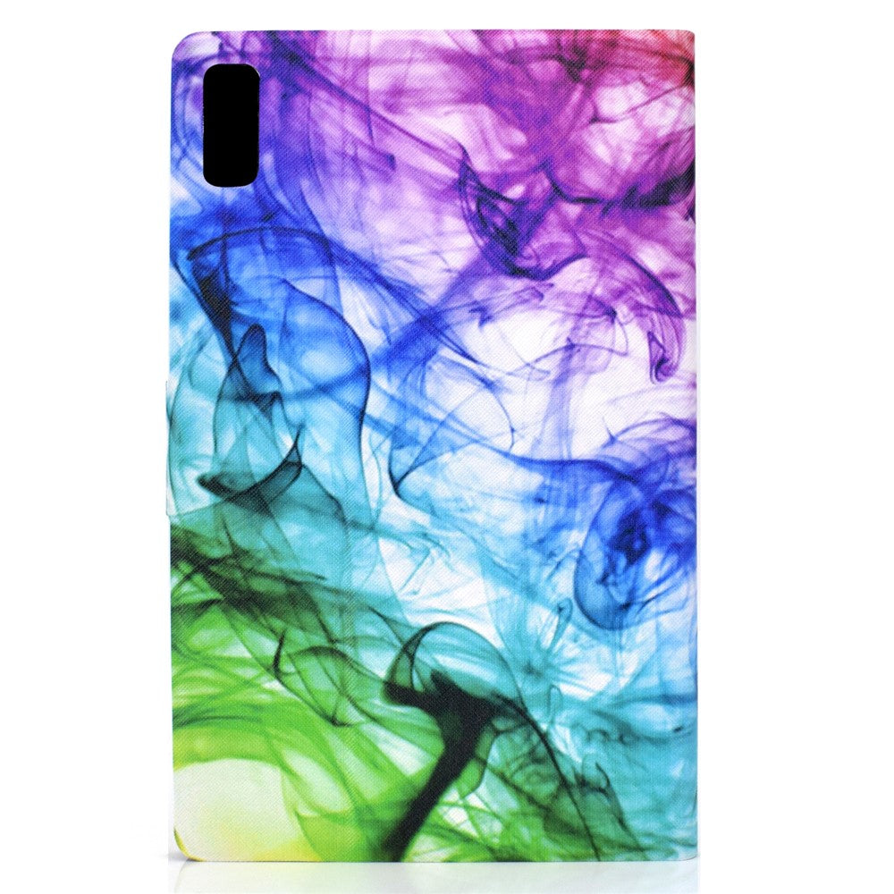 For Lenovo Tab M9 TB-310FU A3 Pattern Printing Stand Case PU Leather Card Slot Tablet Cover - Smoke