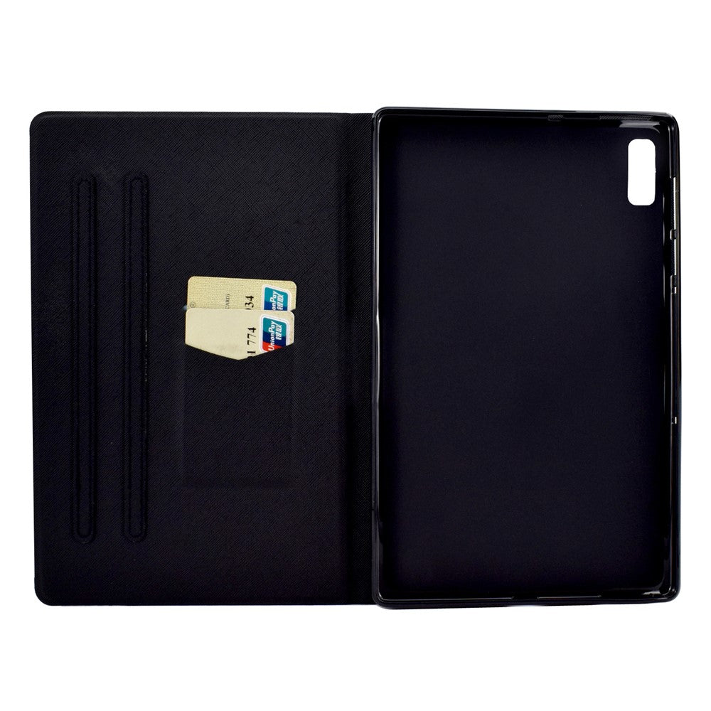 For Lenovo Tab M9 TB-310FU A3 Pattern Printing Stand Case PU Leather Card Slot Tablet Cover - Rainbow