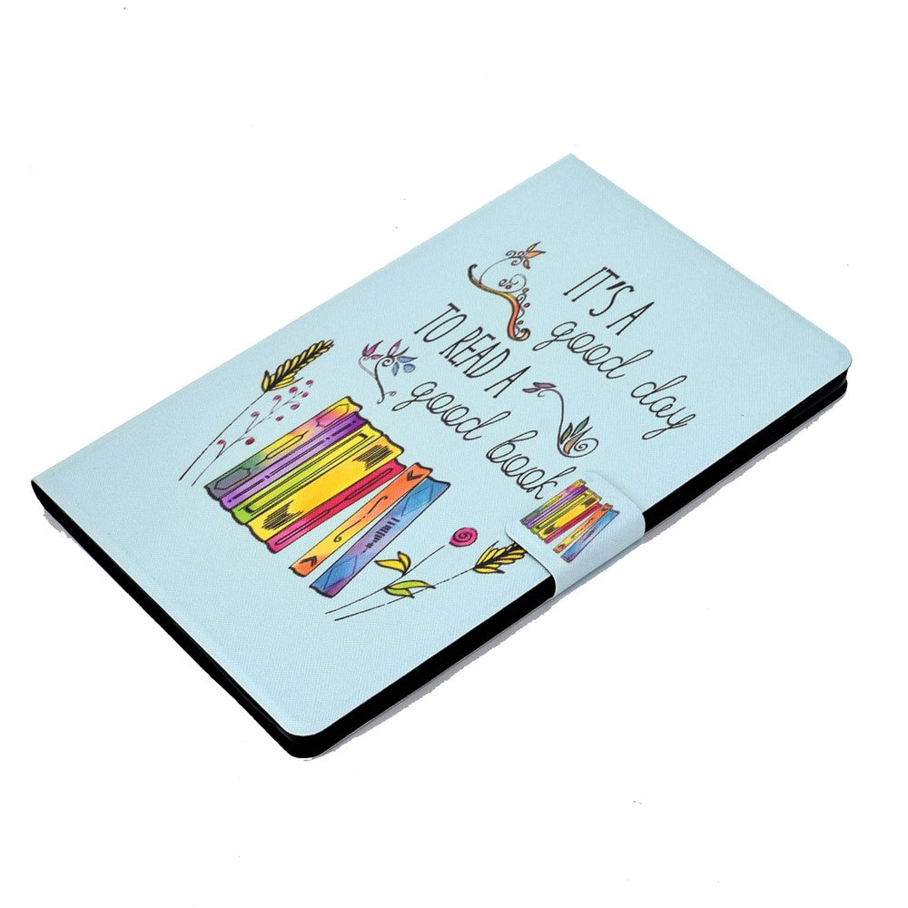 For Lenovo Tab M9 TB-310FU A3 Pattern Printing Stand Case PU Leather Card Slot Tablet Cover - Colorful Books