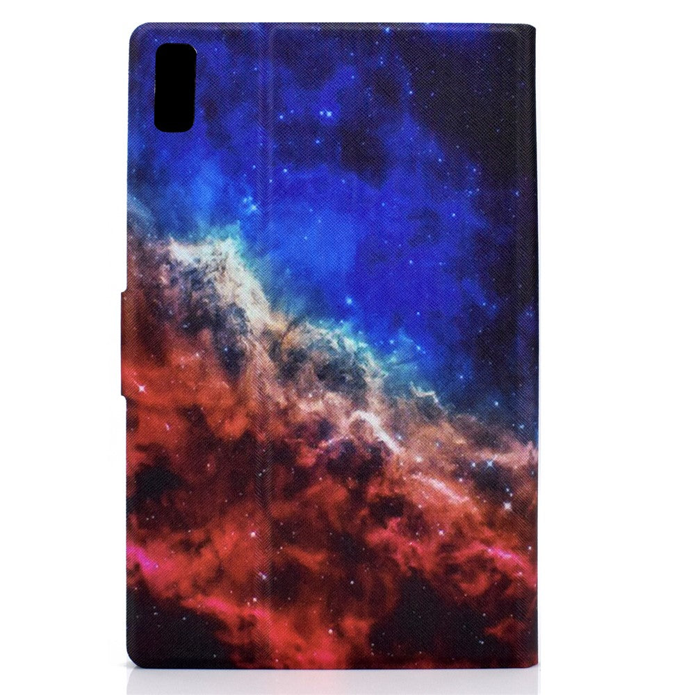 For Lenovo Tab M9 TB-310FU A3 Pattern Printing Stand Case PU Leather Card Slot Tablet Cover - Starry Sky