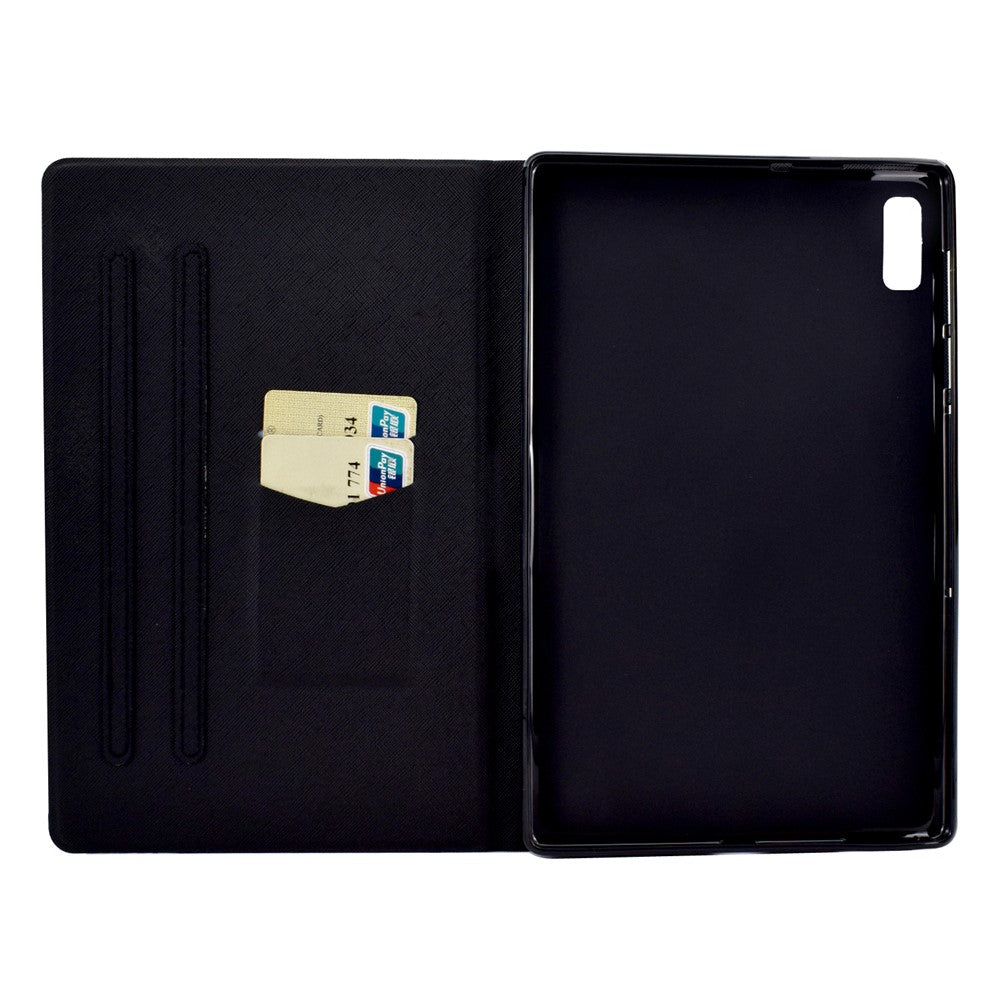 For Lenovo Tab M9 TB-310FU PU Leather Tablet Case A4 Pattern Printing Stand Card Holder Cover - Colorful Pony