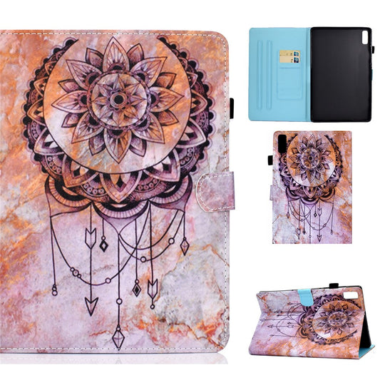 For Lenovo Tab P11 Gen 2 TB-350 A1 Pattern Printing Flip Cover PU Leather Stand Card Holder Tablet Case - Dream Catcher