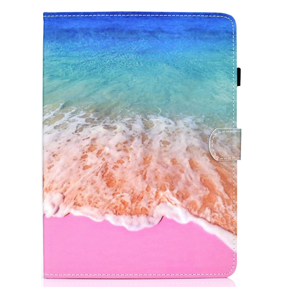 For Lenovo Tab P11 Gen 2 TB-350 A1 Pattern Printing Flip Cover PU Leather Stand Card Holder Tablet Case - Ocean