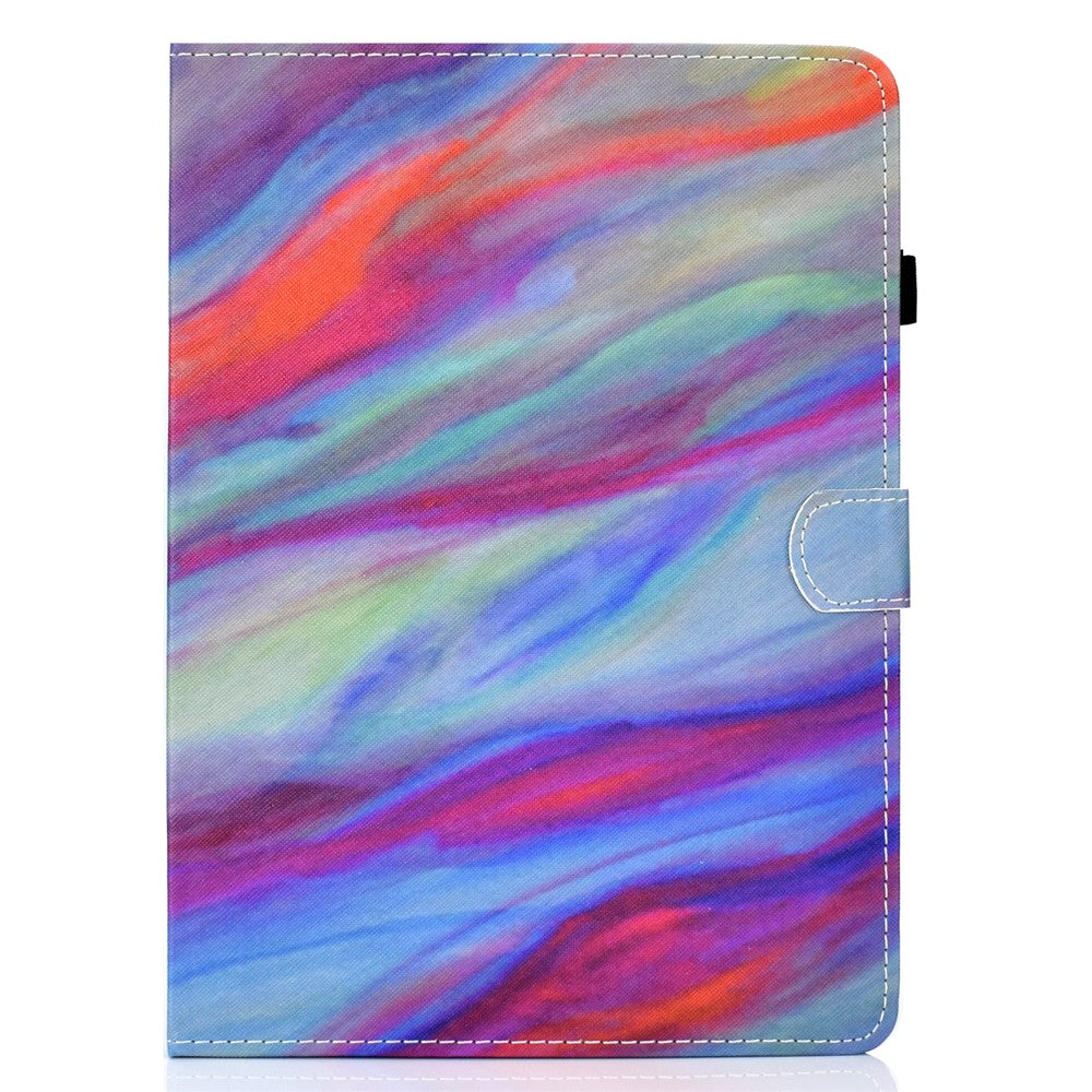For Lenovo Tab P11 Gen 2 TB-350 A1 Pattern Printing Flip Cover PU Leather Stand Card Holder Tablet Case - Colorful Marble