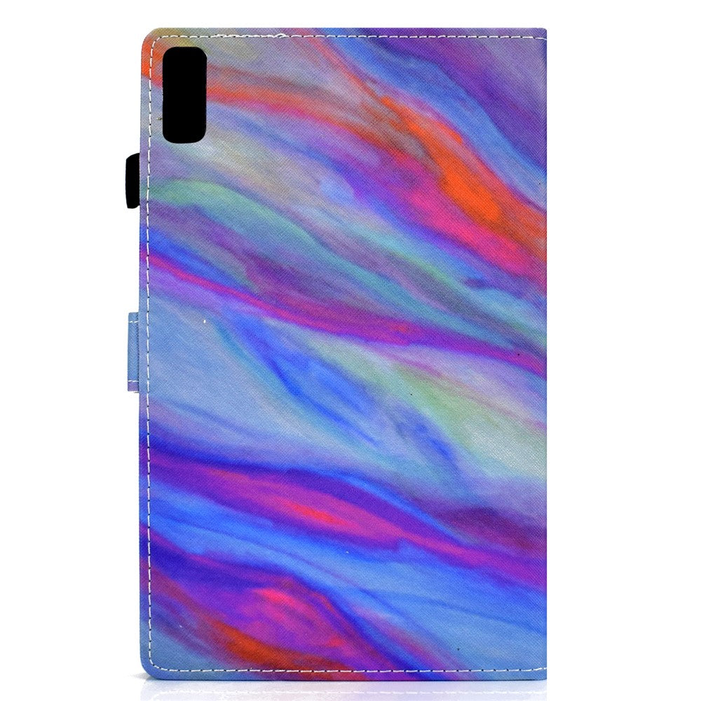 For Lenovo Tab P11 Gen 2 TB-350 A1 Pattern Printing Flip Cover PU Leather Stand Card Holder Tablet Case - Colorful Marble