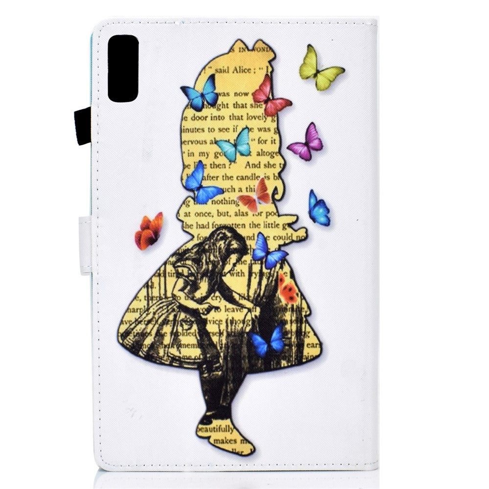 For Lenovo Tab P11 Gen 2 TB-350 A1 Pattern Printing Flip Cover PU Leather Stand Card Holder Tablet Case - Girl