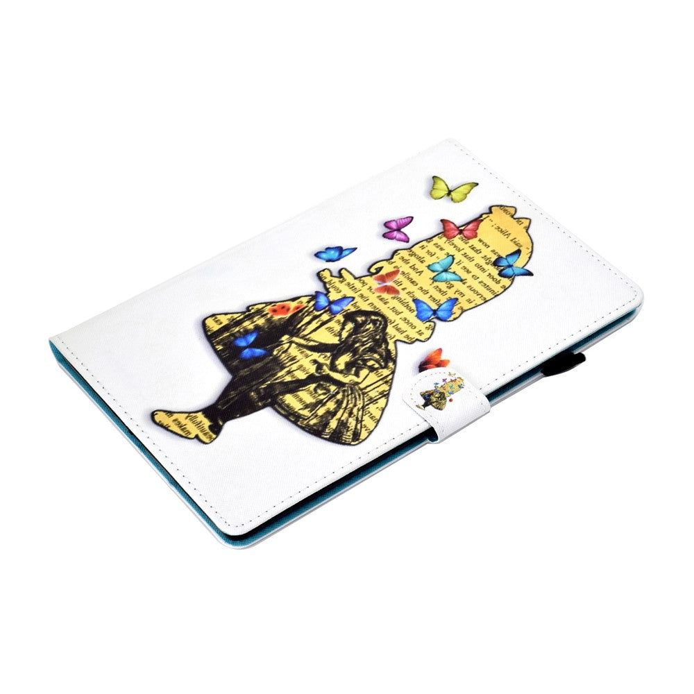 For Lenovo Tab P11 Gen 2 TB-350 A1 Pattern Printing Flip Cover PU Leather Stand Card Holder Tablet Case - Girl