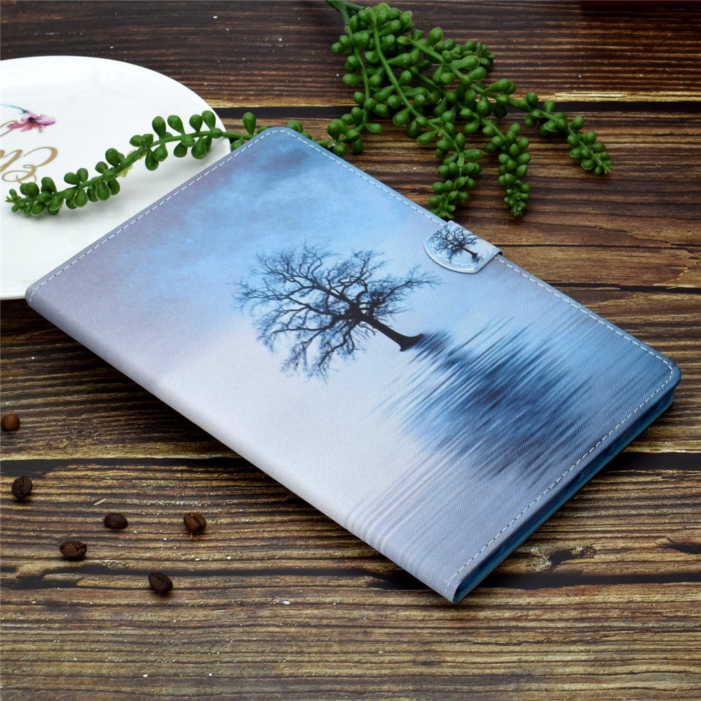 For Lenovo Tab P11 Gen 2 TB-350 A1 Pattern Printing Flip Cover PU Leather Stand Card Holder Tablet Case - Tree