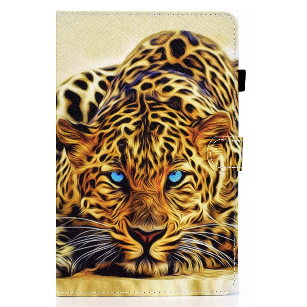 For Lenovo Tab P11 Gen 2 TB-350 A1 Pattern Printing Flip Cover PU Leather Stand Card Holder Tablet Case - Leopard