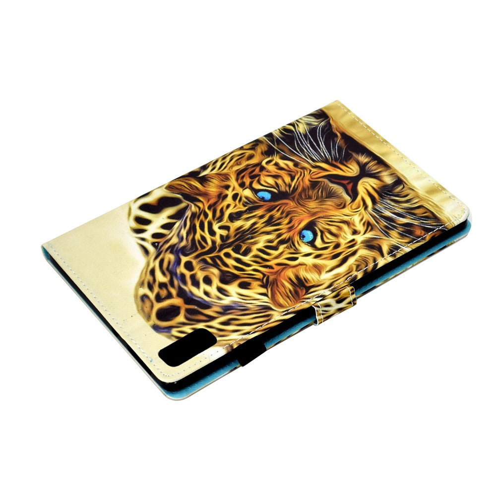 For Lenovo Tab P11 Gen 2 TB-350 A1 Pattern Printing Flip Cover PU Leather Stand Card Holder Tablet Case - Leopard