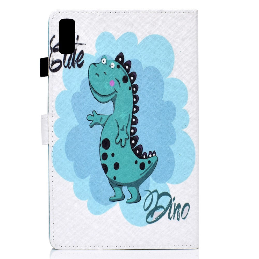 For Lenovo Tab P11 Gen 2 TB-350 A1 Pattern Printing Flip Cover PU Leather Stand Card Holder Tablet Case - Dinosaur
