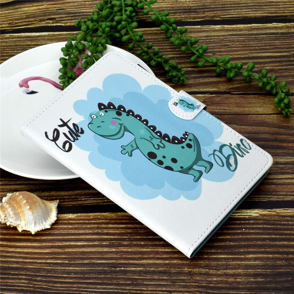 For Lenovo Tab P11 Gen 2 TB-350 A1 Pattern Printing Flip Cover PU Leather Stand Card Holder Tablet Case - Dinosaur