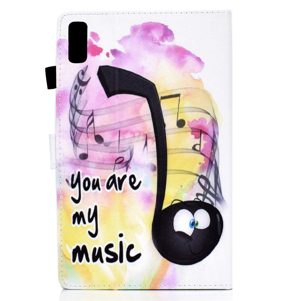 For Lenovo Tab P11 Gen 2 TB-350 A1 Pattern Printing Flip Cover PU Leather Stand Card Holder Tablet Case - Music